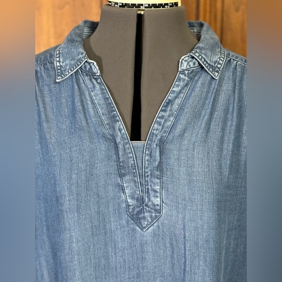 CHICO’S SHIRTDRESS WITH ROLL-UP SLEEVES AND POCKETS ON BOTH SIDES! PERFECT L - Picture 7 of 13